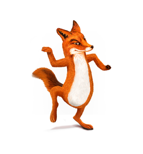 Auf dem Bild ist ein tanzender Fuchs zu sehen